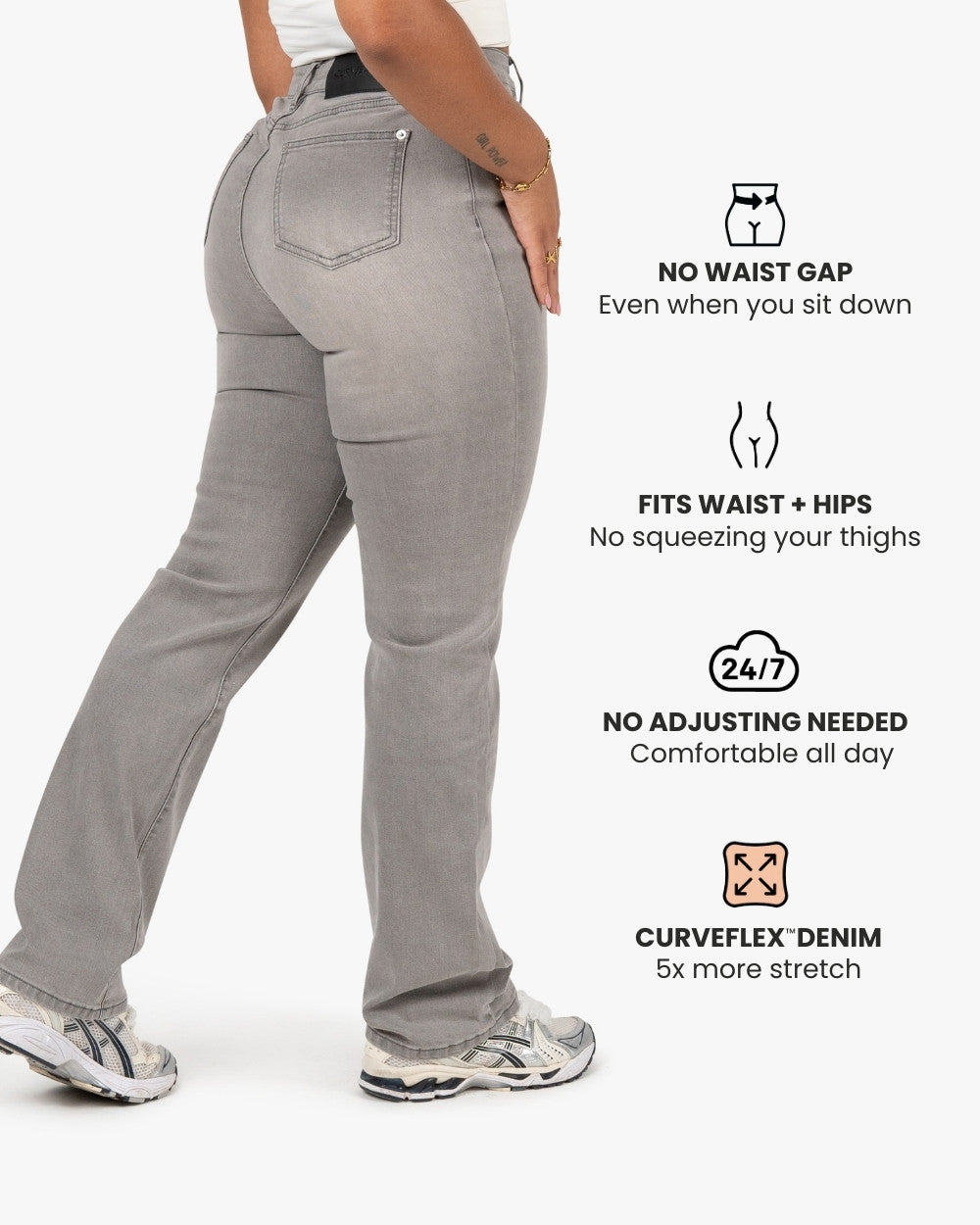 Snatched Straight – High-Waist – Grey