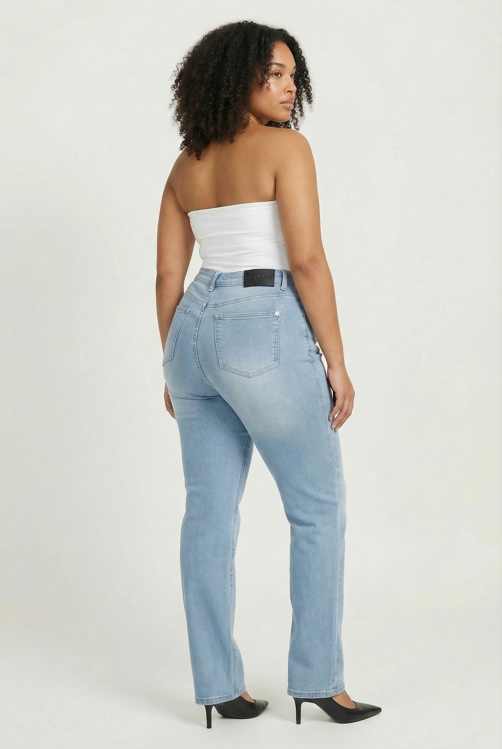 Snatched Straight – High-Waist – Sky Blue