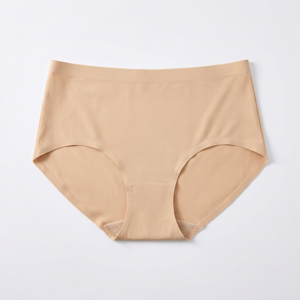 Seamless Mid-Rise Brief - Nude flat lay #Color_Nude