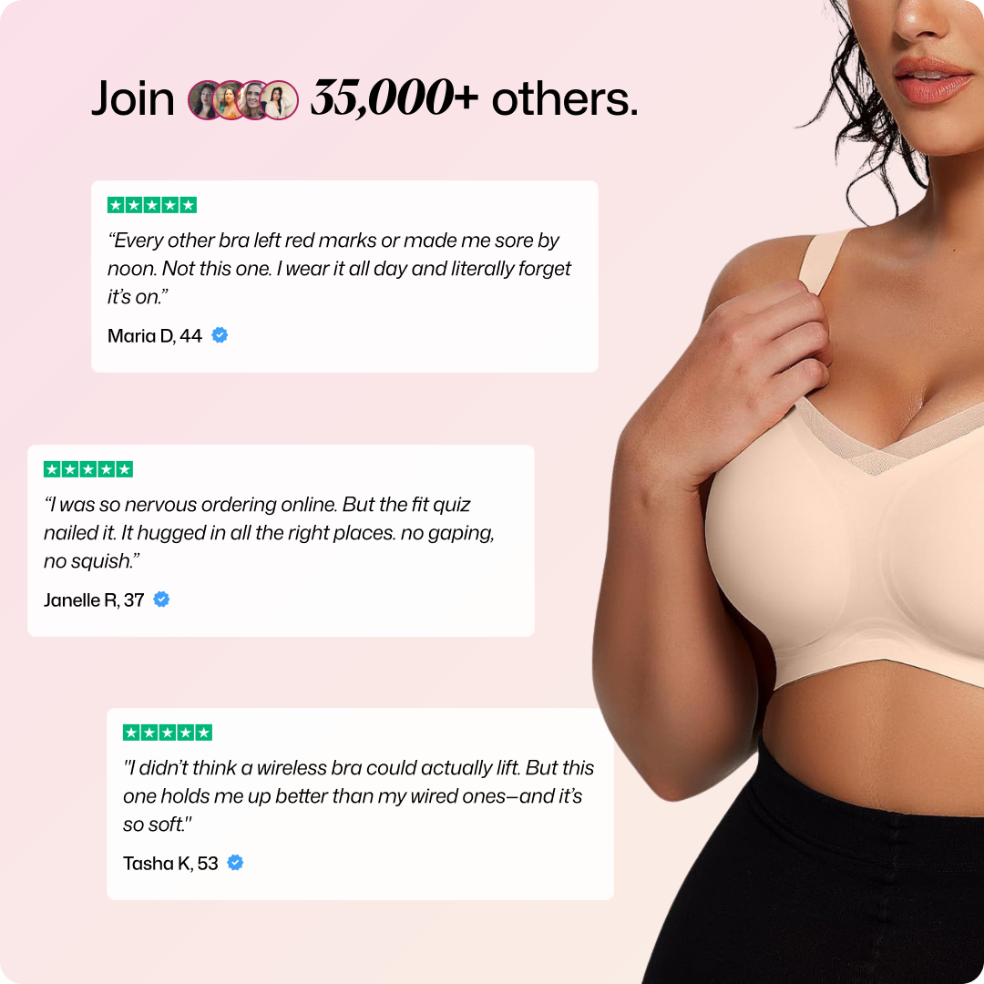 Wireless V-Neck Crossover Mesh Support Bra
