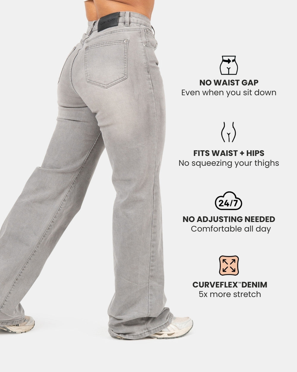 Curve-Hugging Relax – High-Waist – Grey