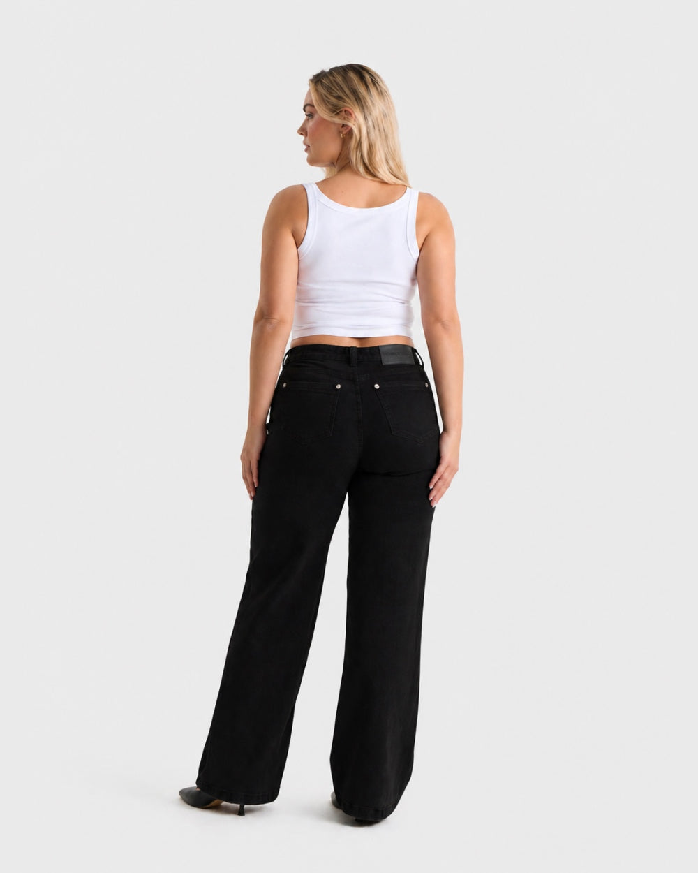 Wide Leg – Mid Rise – Black