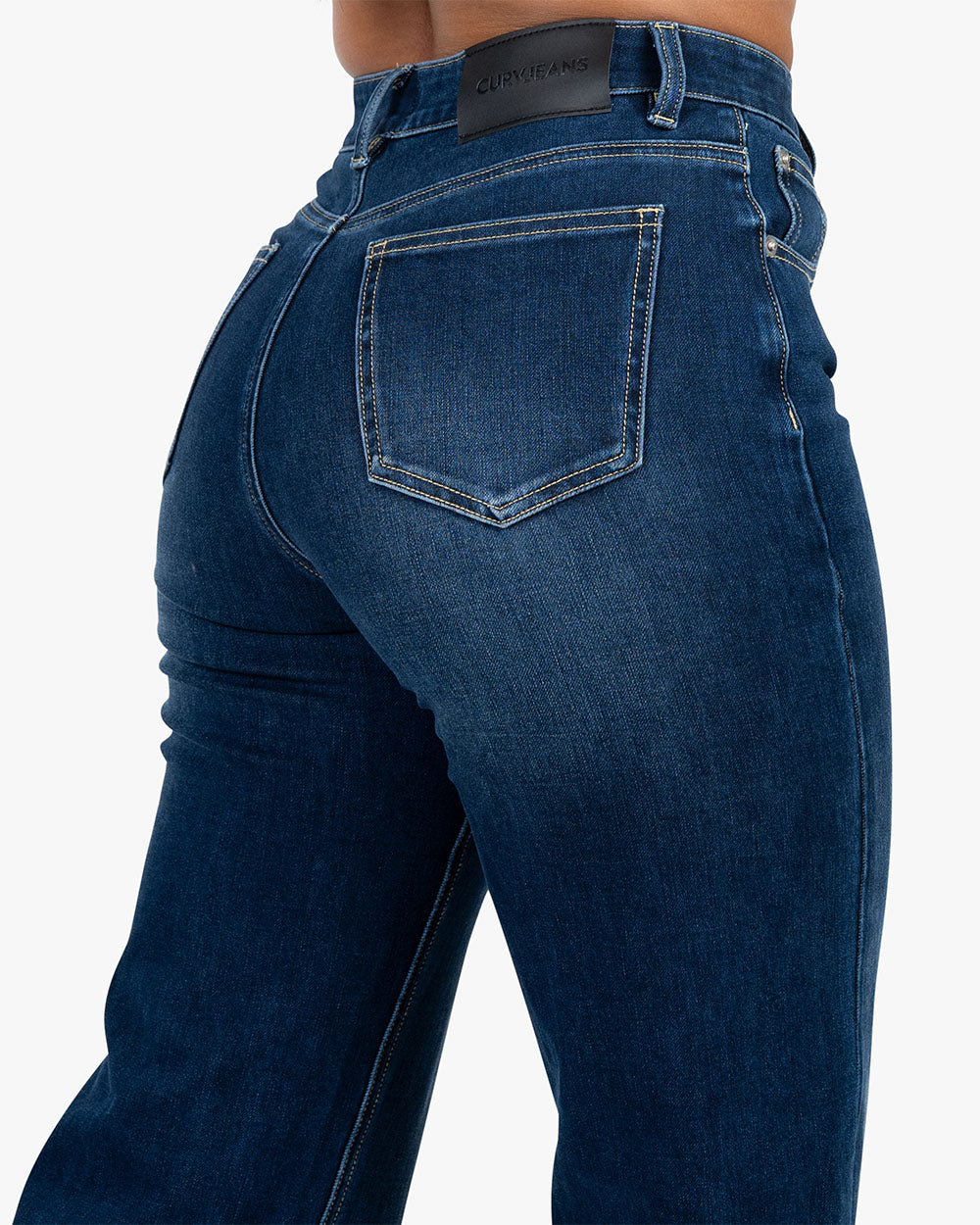 Curve-Hugging Relax – High-Waist – Indigo