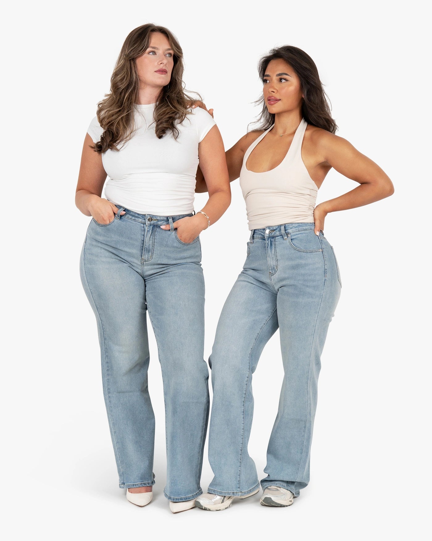 Curve-Hugging Relax – High-Waist – Sky Blue