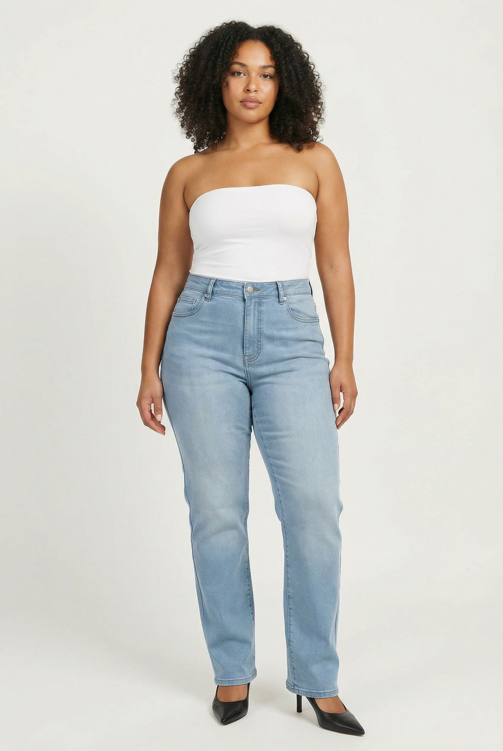 Snatched Straight – High-Waist – Sky Blue