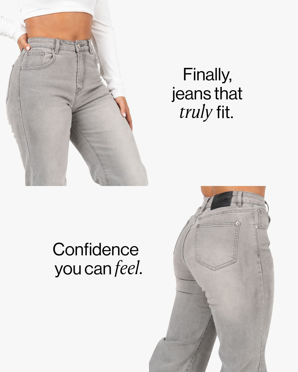 Curve-Hugging Relax – High-Waist – Grey