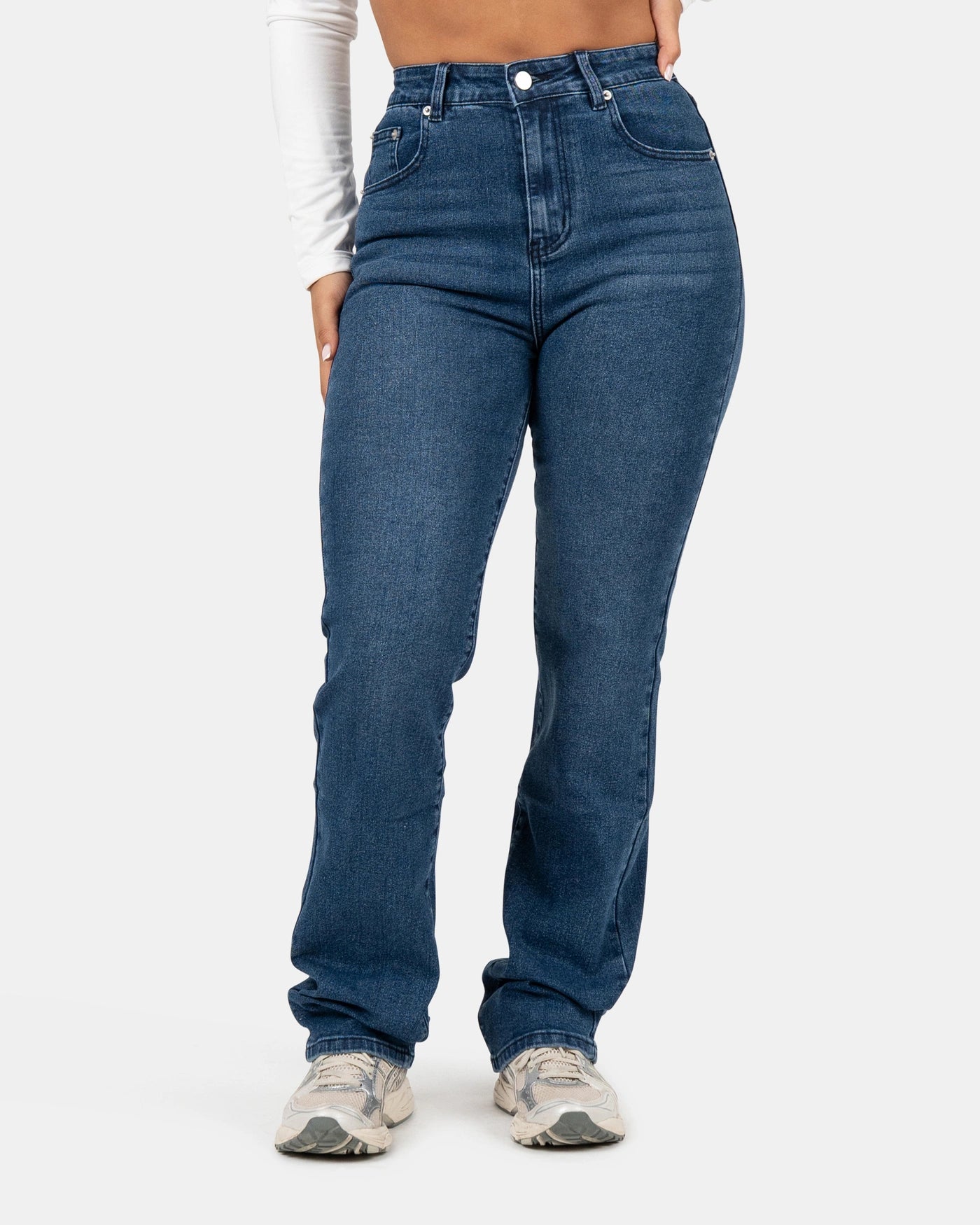 Snatched Straight – High-Waist – Midnight Blue