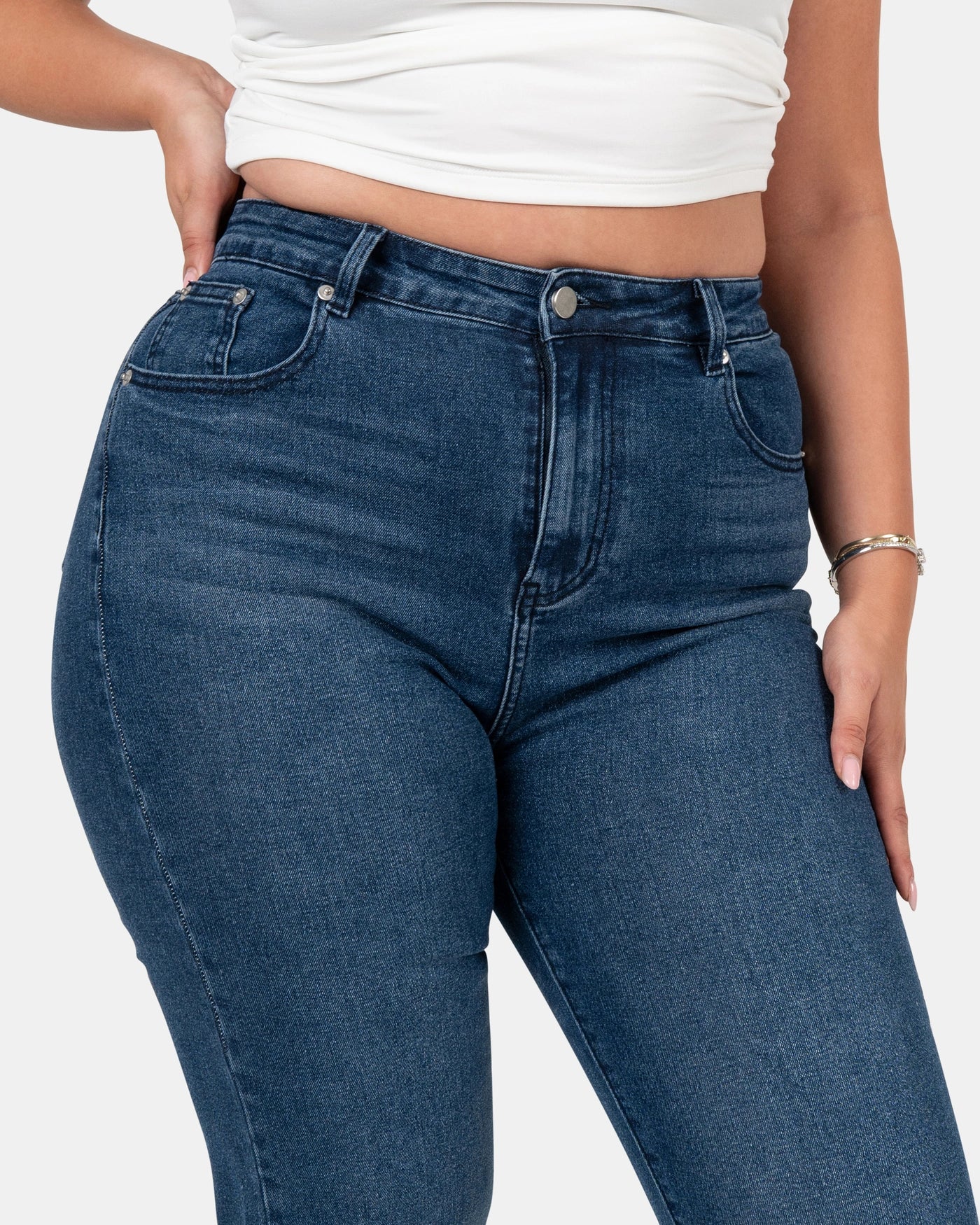 Snatched Straight – High-Waist – Midnight Blue