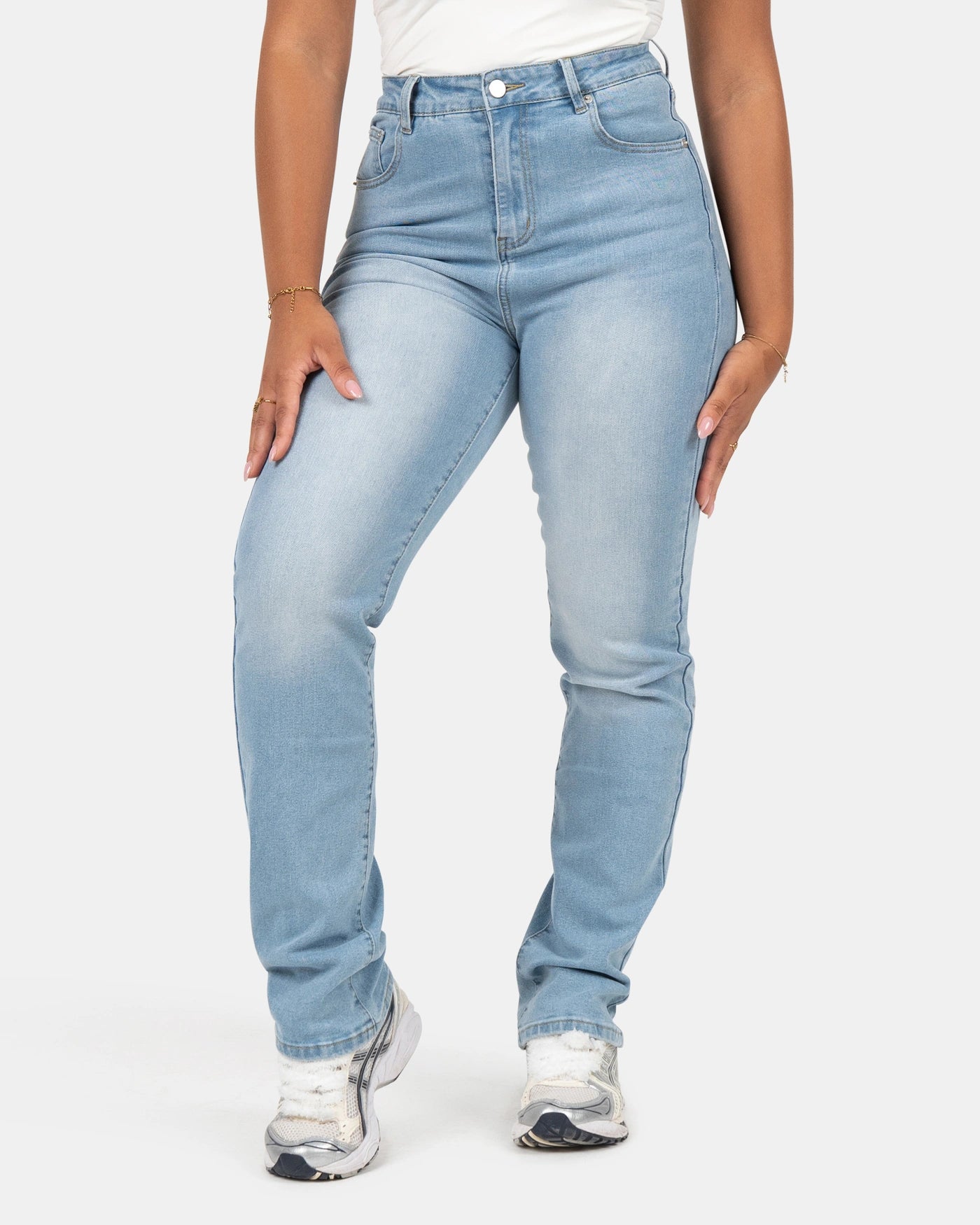 Snatched Straight – High-Waist – Sky Blue