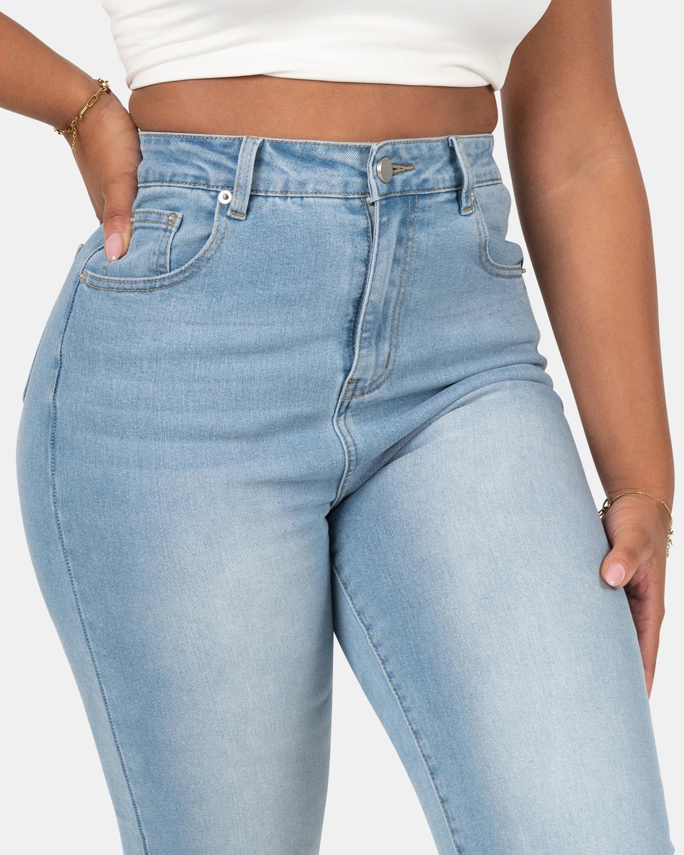 Snatched Straight – High-Waist – Sky Blue