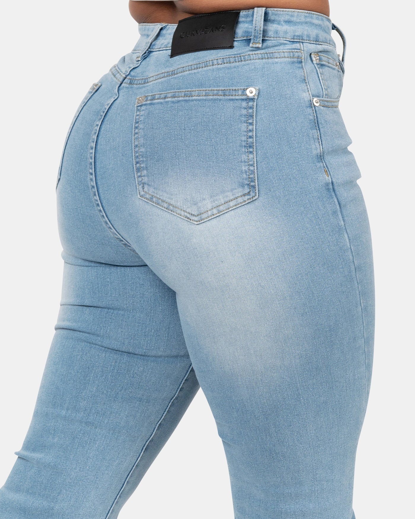 Snatched Straight – High-Waist – Sky Blue