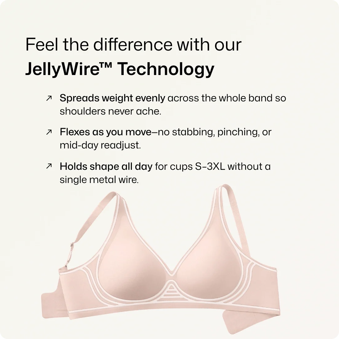 Wireless Everyday T-Shirt Bra with Adjustable Straps - for Black - Available at Bella Bra