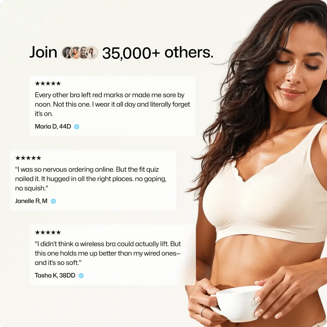 Wireless Scalloped Neckline Push Up Bra - for Black - Available at Bella Bra