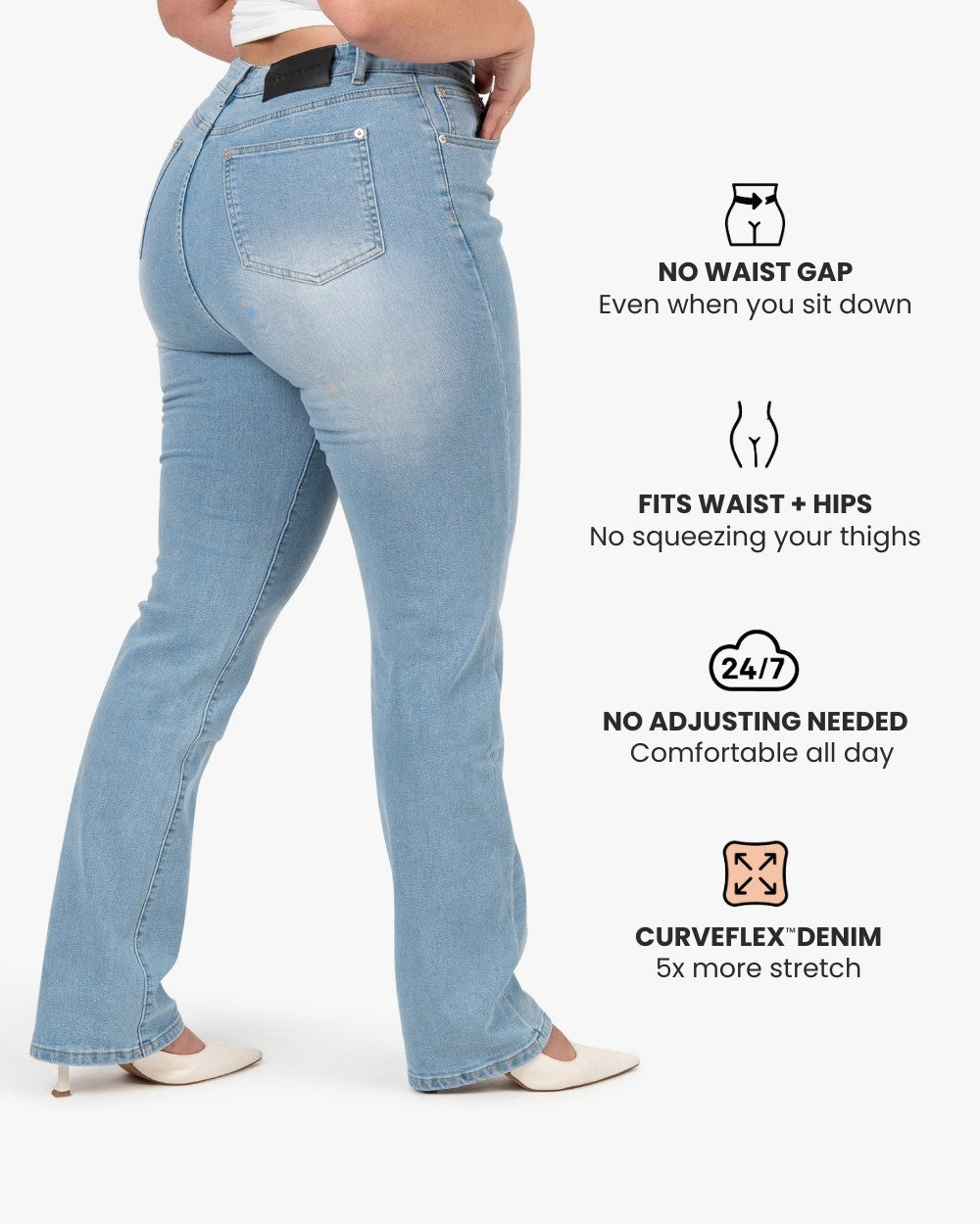 Snatched Straight – High-Waist – Sky Blue