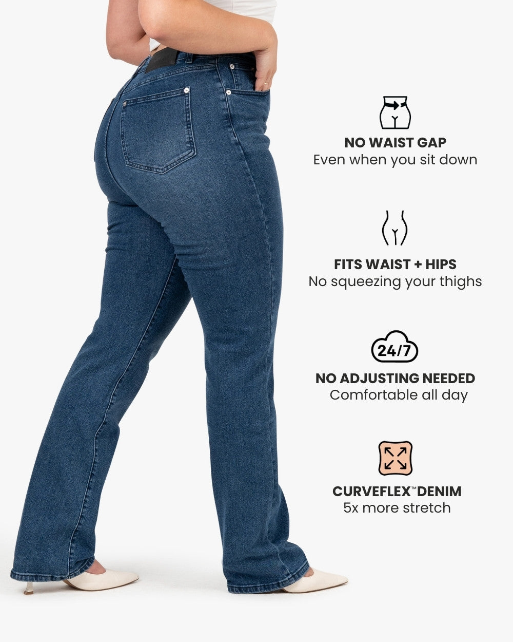 Snatched Straight – High-Waist – Midnight Blue