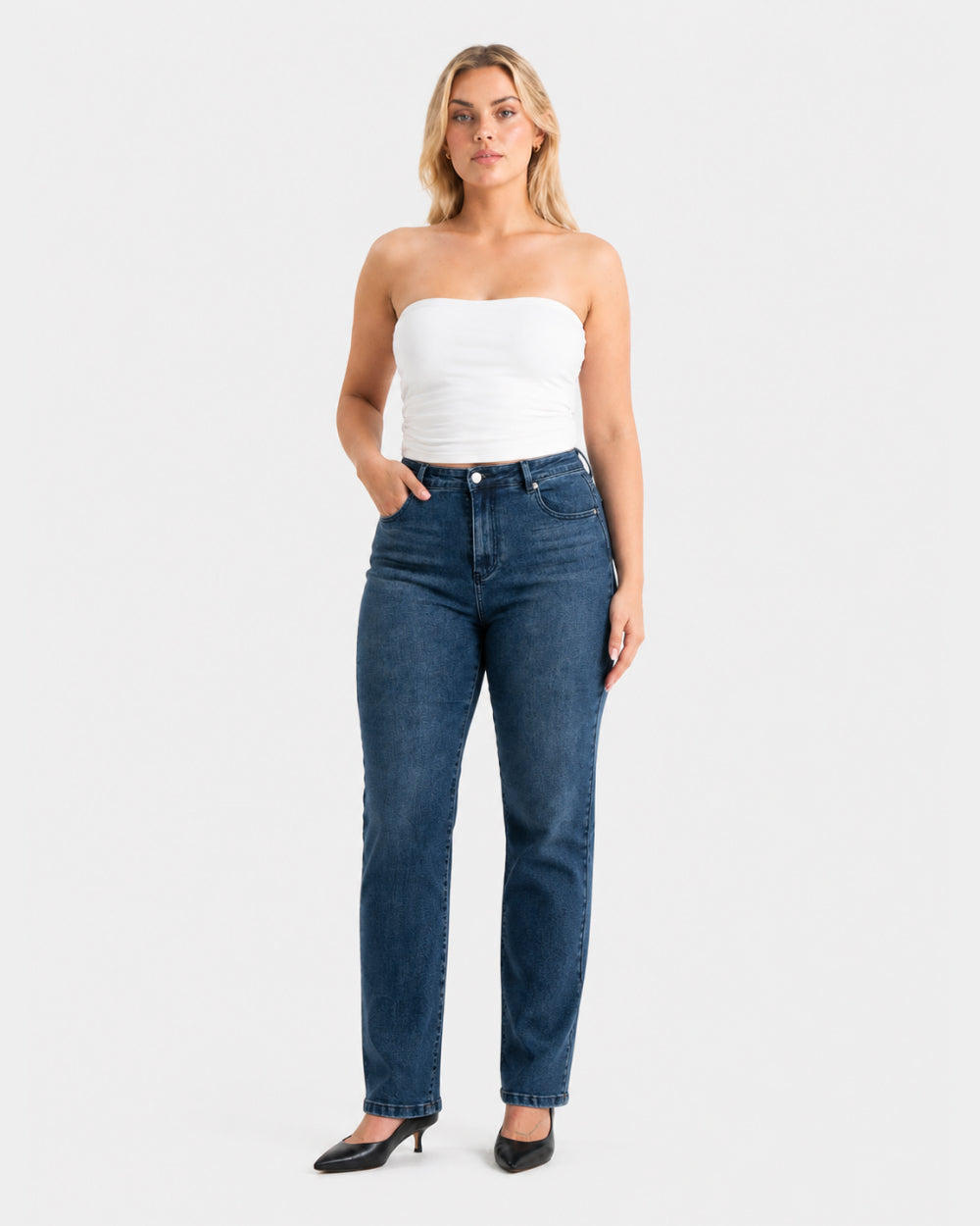 Straight – High-Waist – Midnight Blue