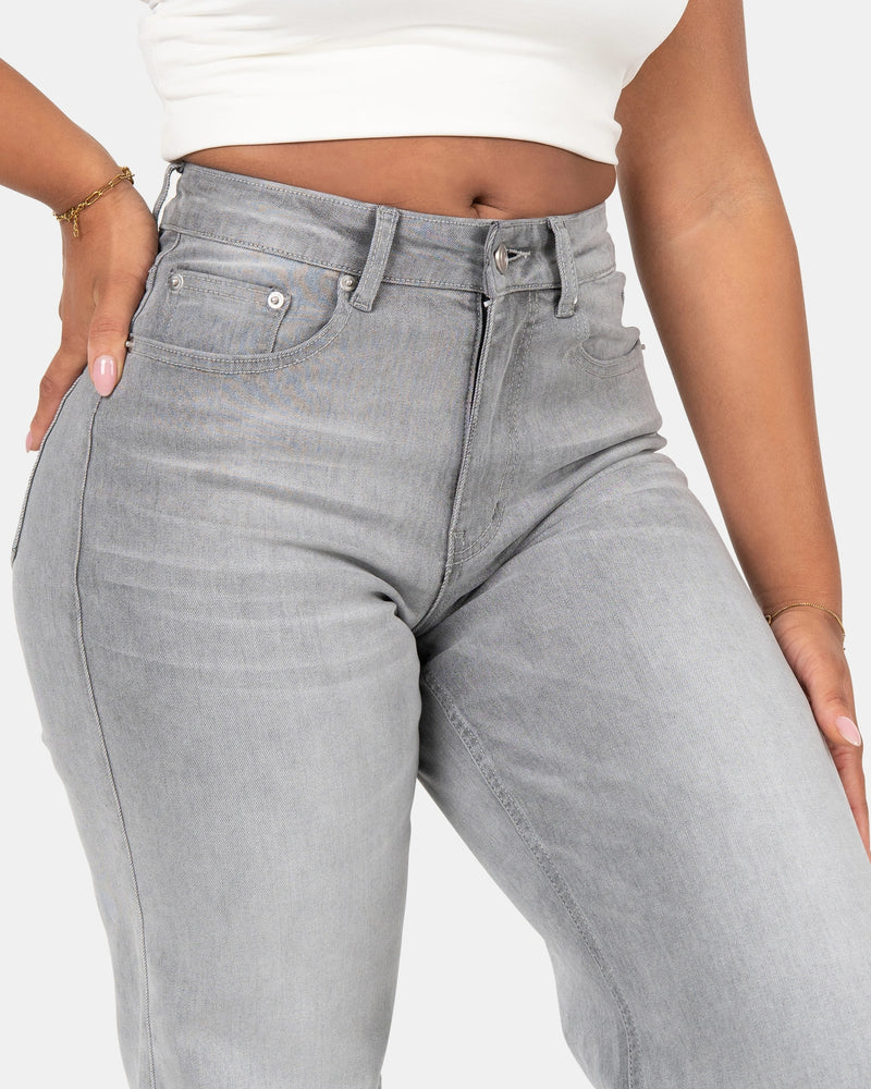 Wide Leg – Mid Rise – Cloud Grey