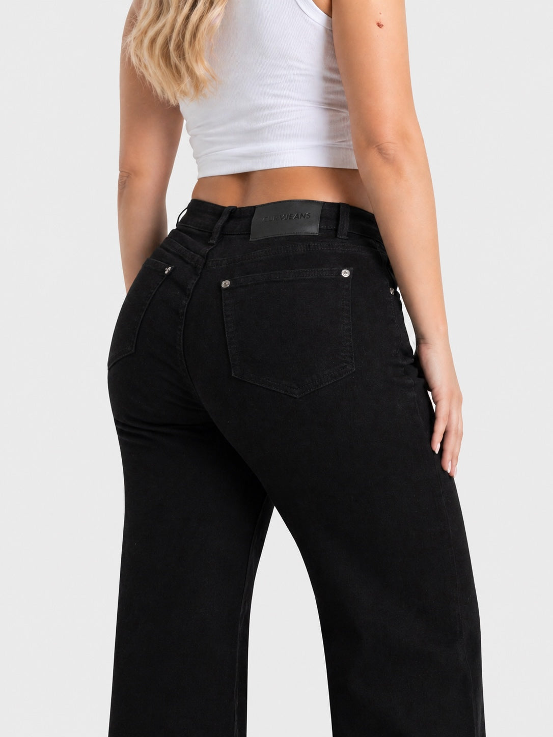 Wide Leg – Mid Rise – Black