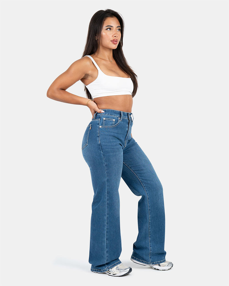 Relax – High-Waist – Mid Blue