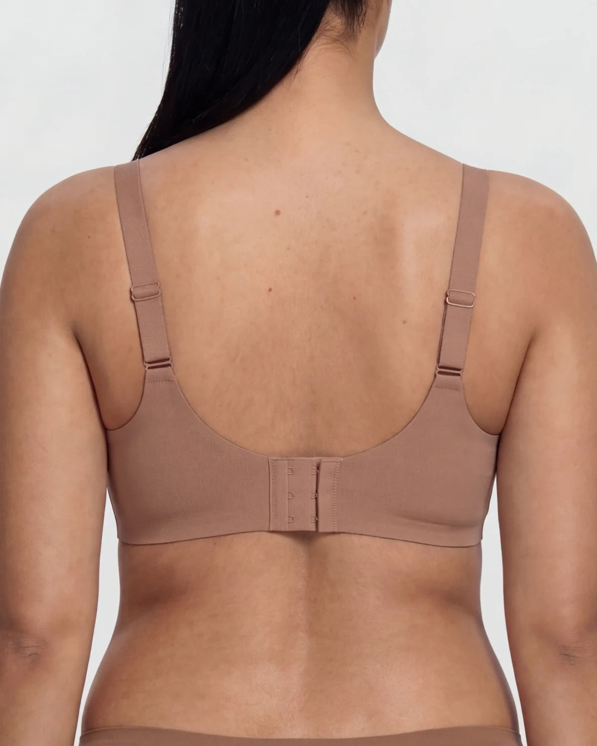 Back - CURVS Deep V Bra - Brown #Color_Brown