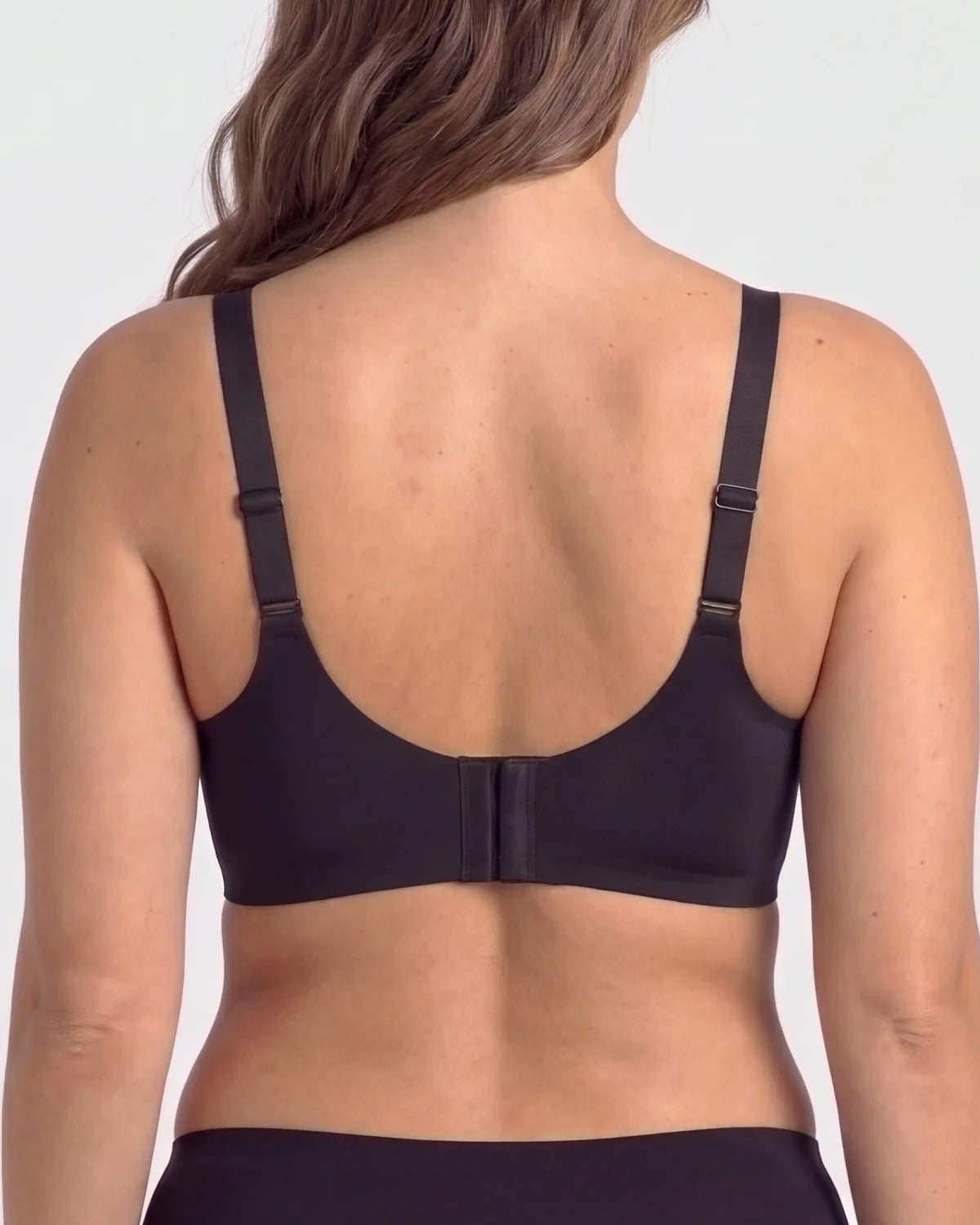 Back - CURVS Scalloped Bra - Black #Color_Black