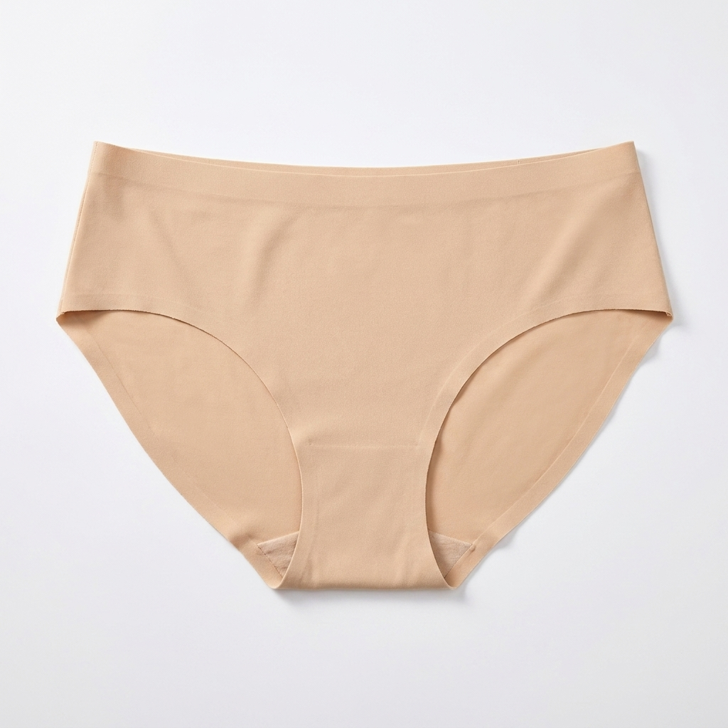 Seamless Mid-Rise Bikini - Nude flat lay #Color_Nude