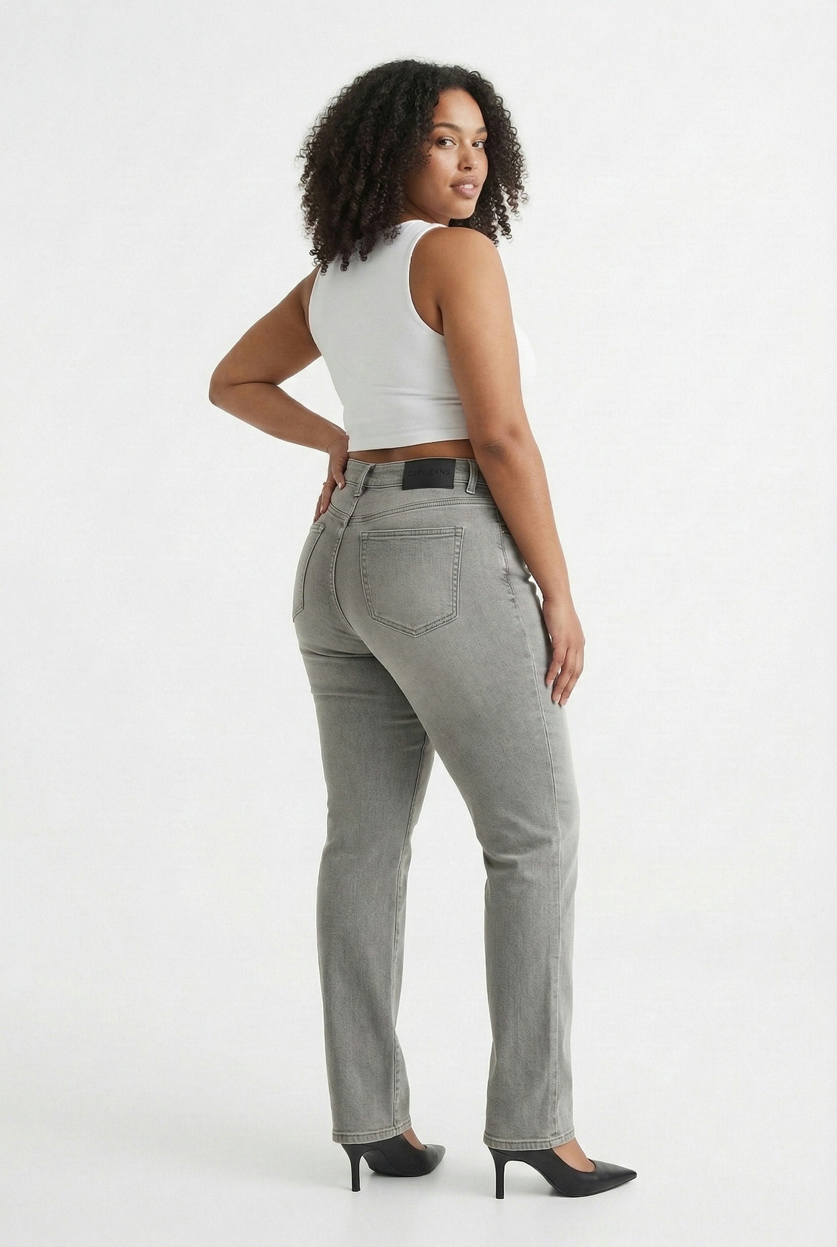 Snatched Straight – High-Waist – Grey