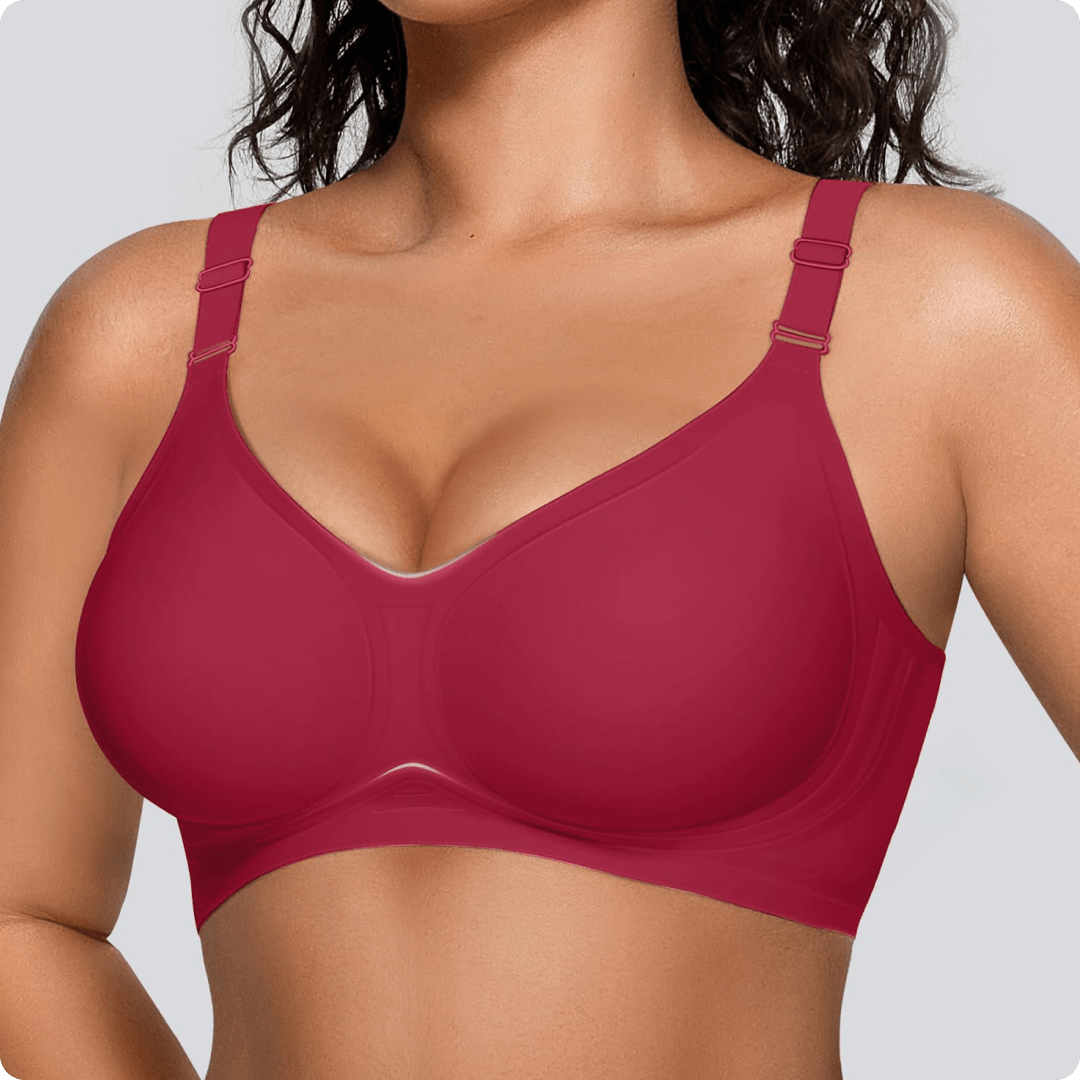 Wireless Front - Adjustable JellyWire™ Push Up Bra - for Red - Available at Bella Bra